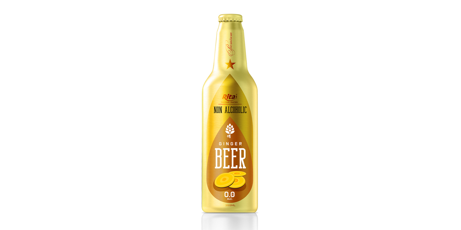 Aluminum Bottle 355ml ginger Beer Non Alcoholic