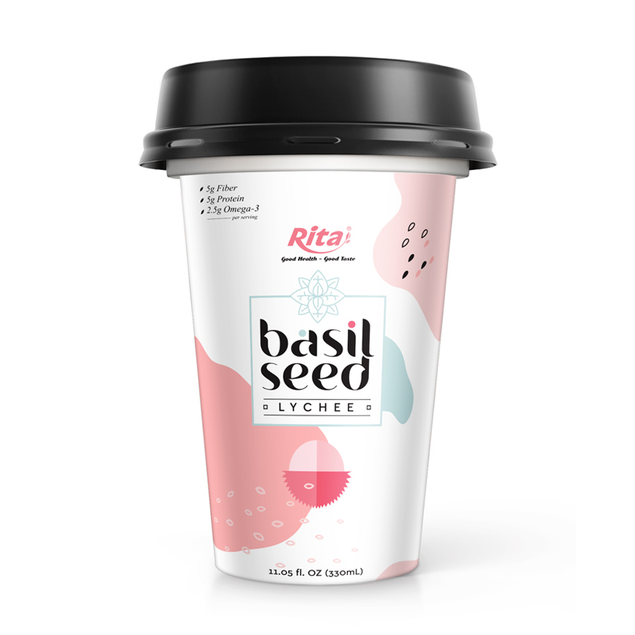 Basil Lychee 330ml PP Cup