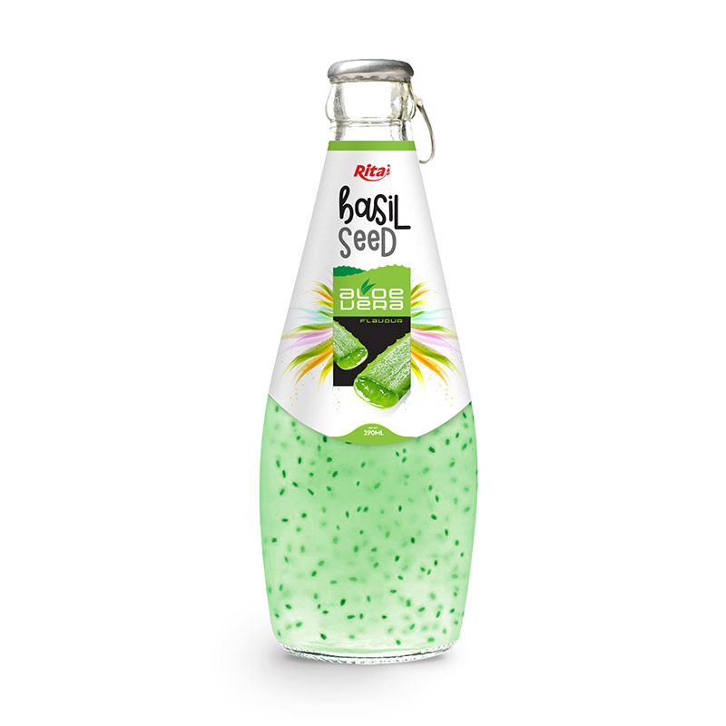 basil aloe 290ml glass bottle
