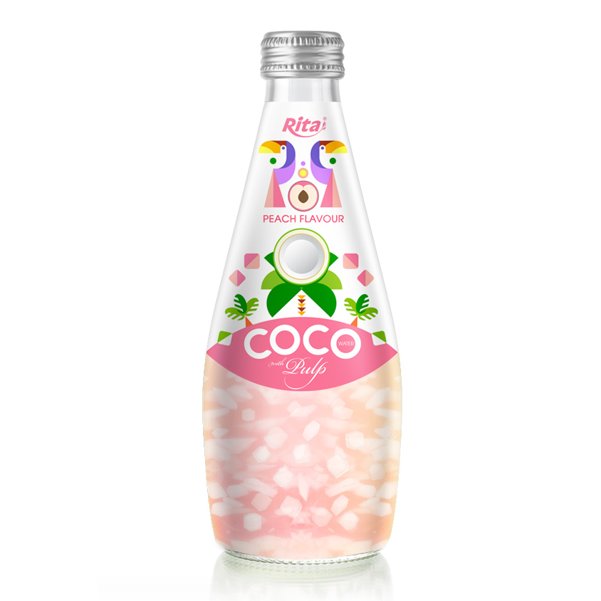Coco Pulp 290ml glass bottle peach