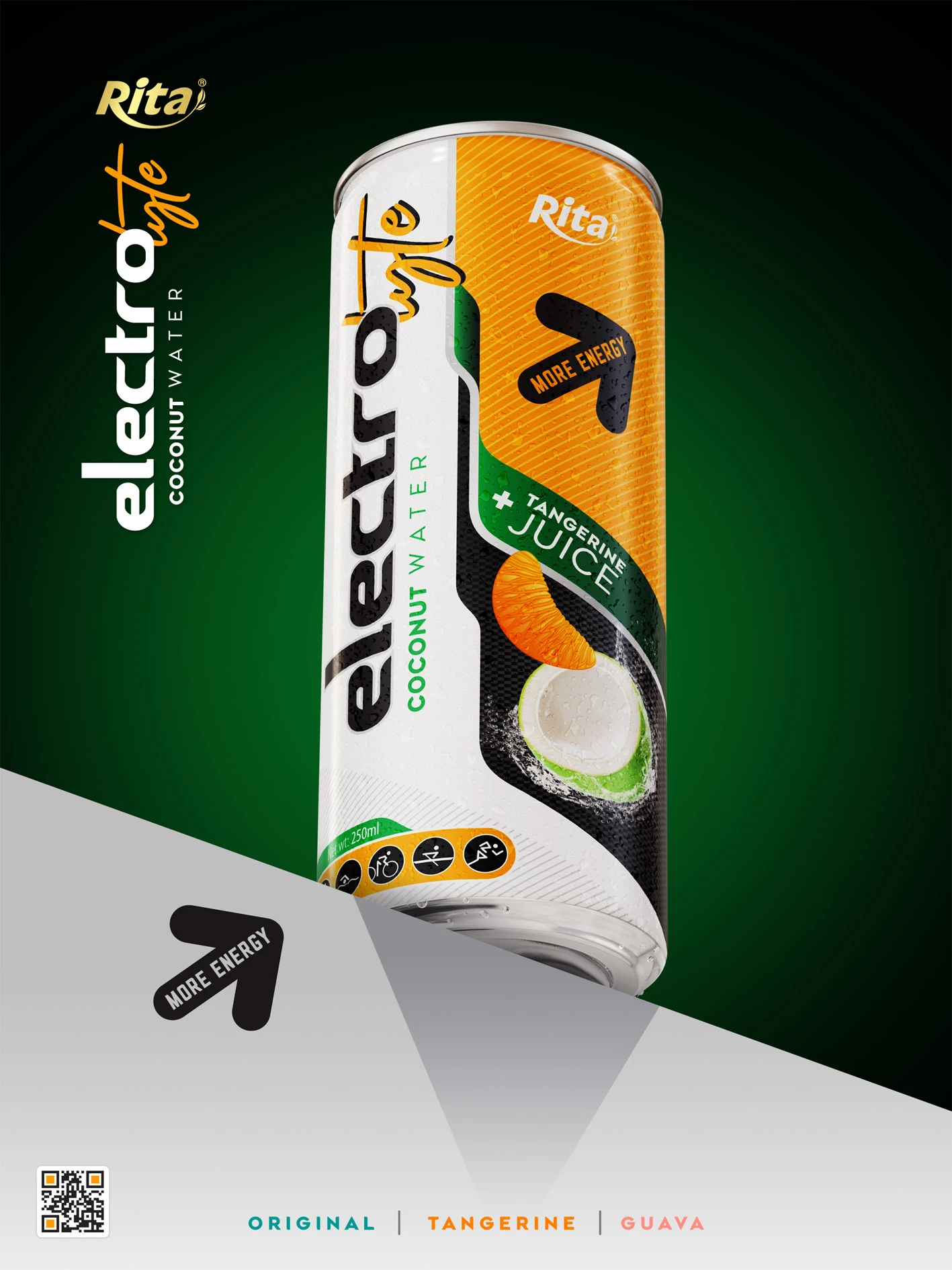 Coconut Water Electrolyte Coconut Water With Tangerine Juice 250ml Can