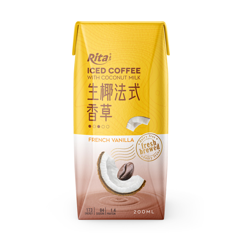 Iced cafe cooconut milk vanilla