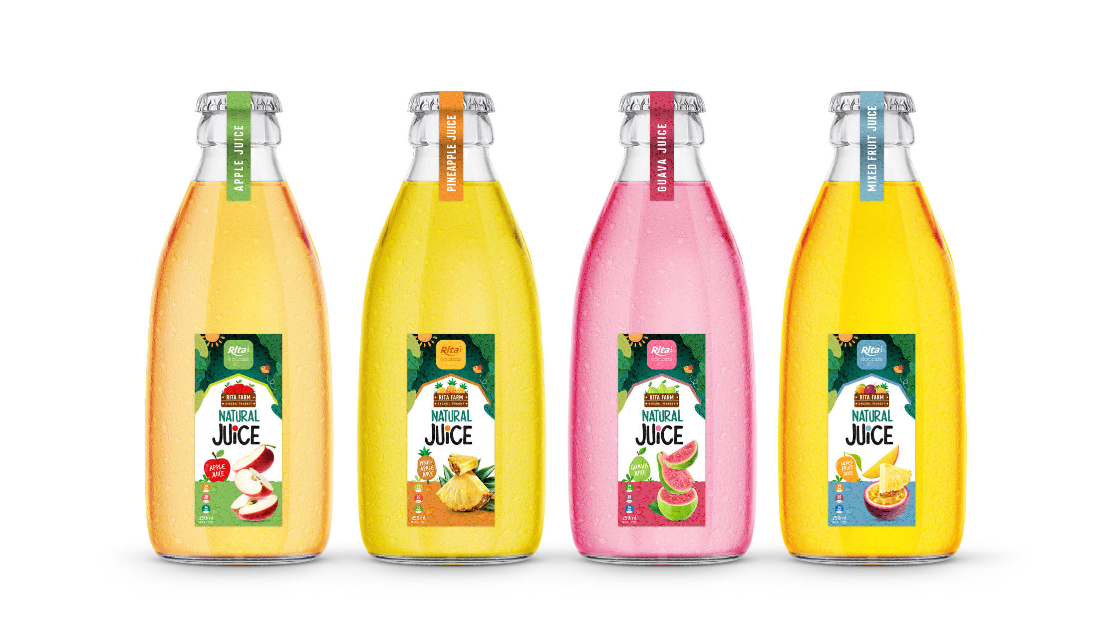 Poster 250ml glass bottle juice 1