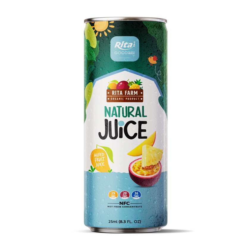 Natural Juice Mixed 250ml Can