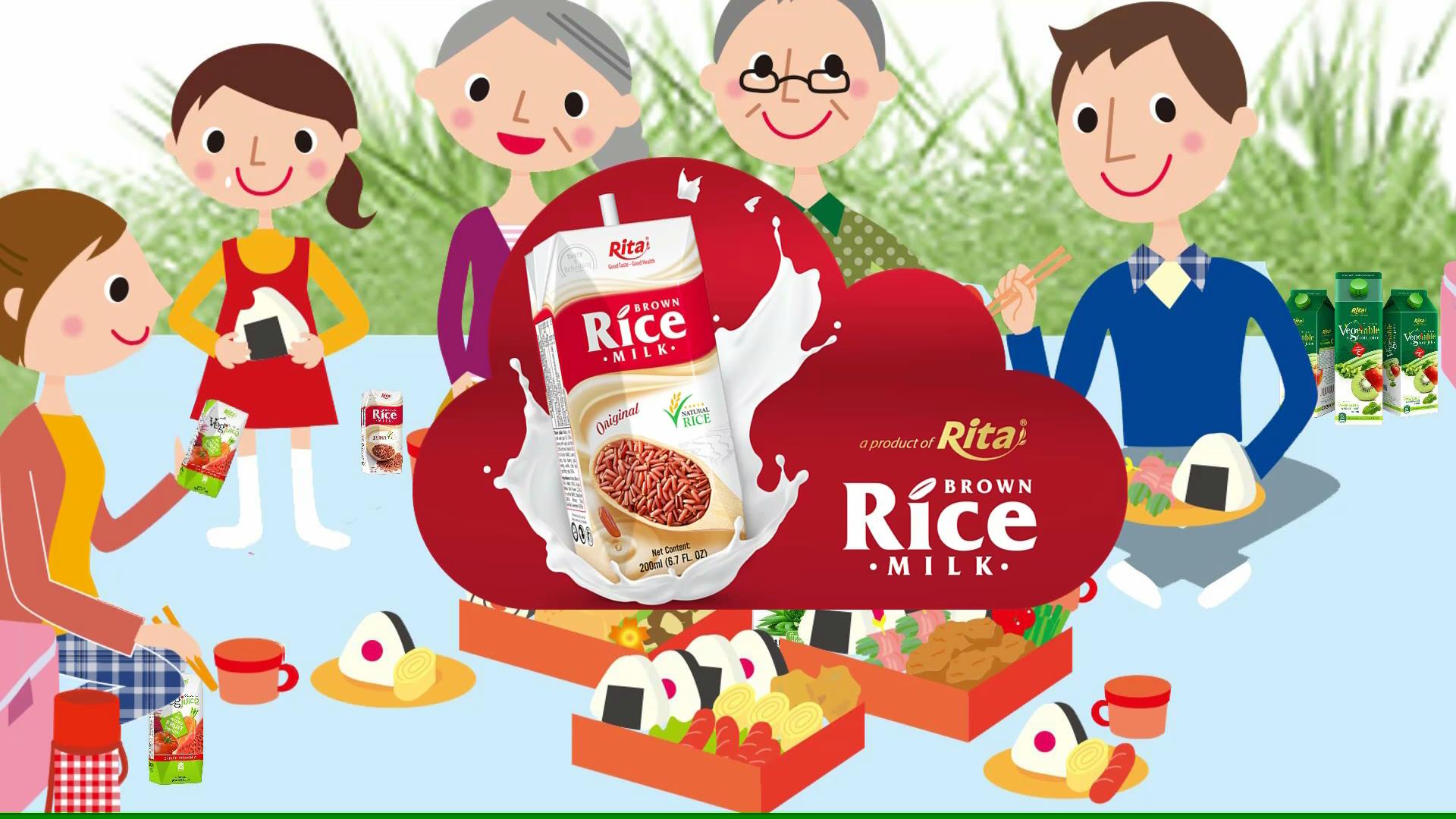 Rita Brown Rice Milk 200 ml Paper Box