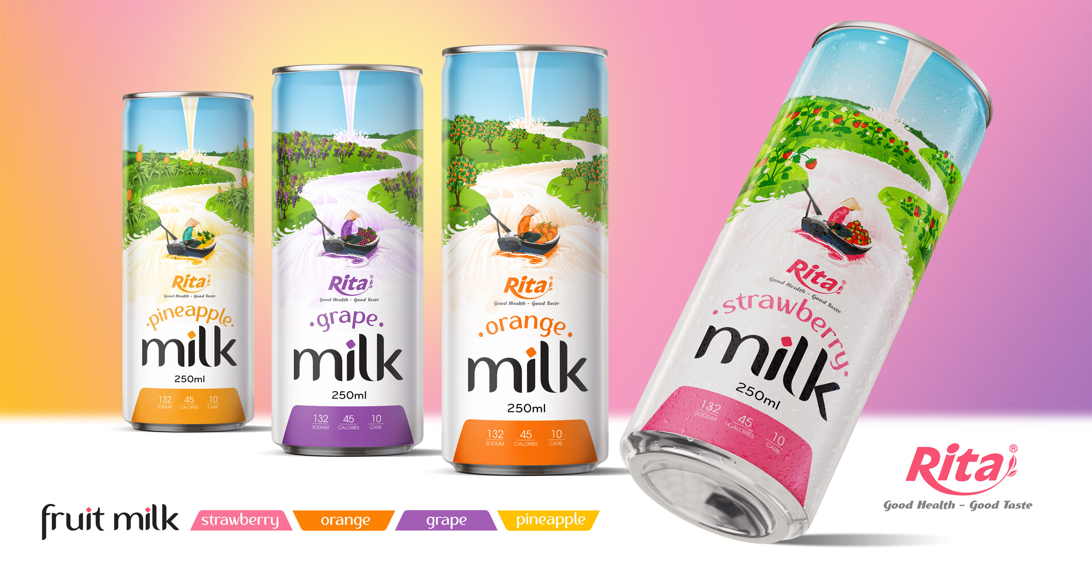 Poster Fruit milk 250ml slim can 2