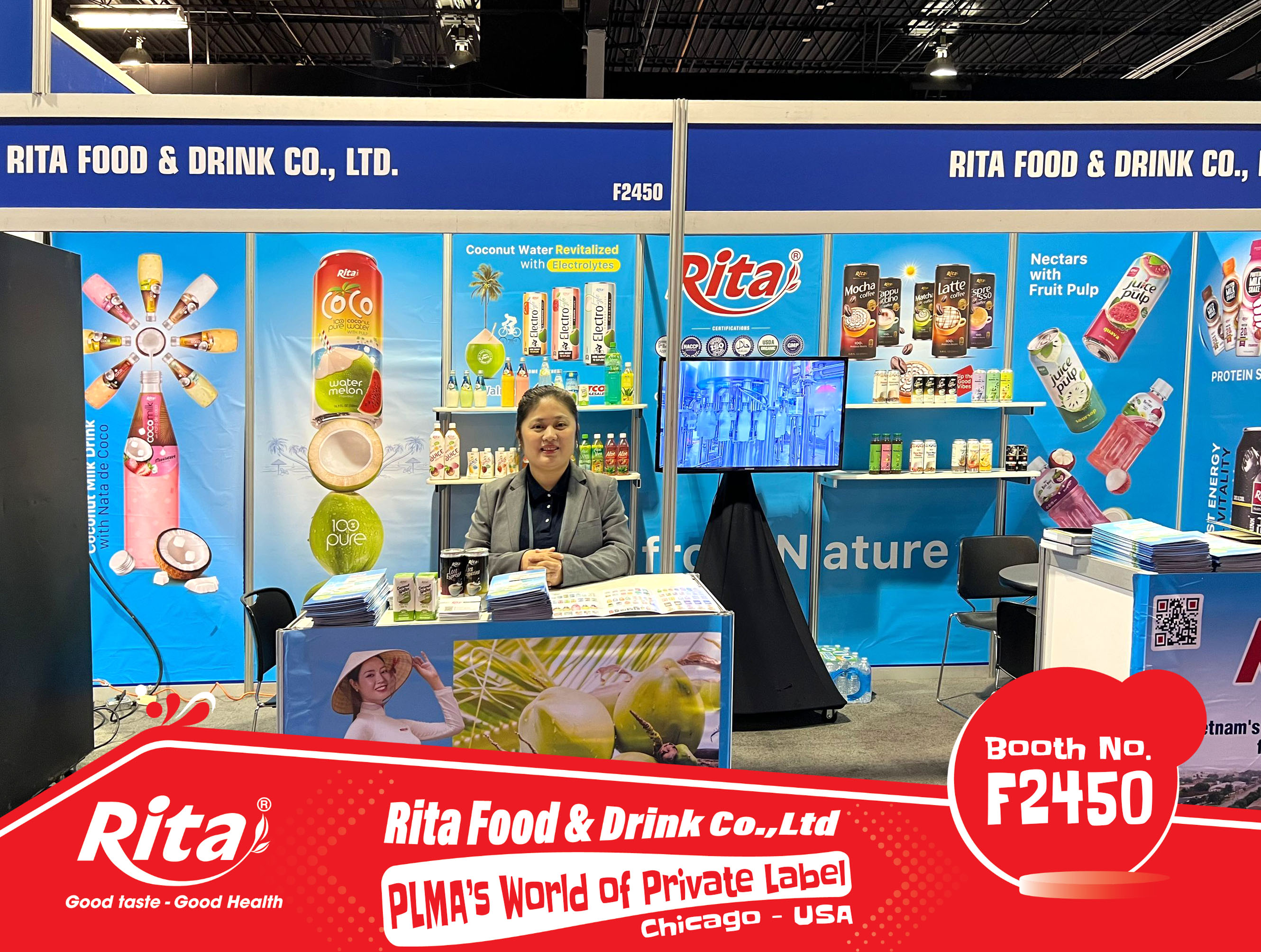 Customers visit Rita booth at PLMA