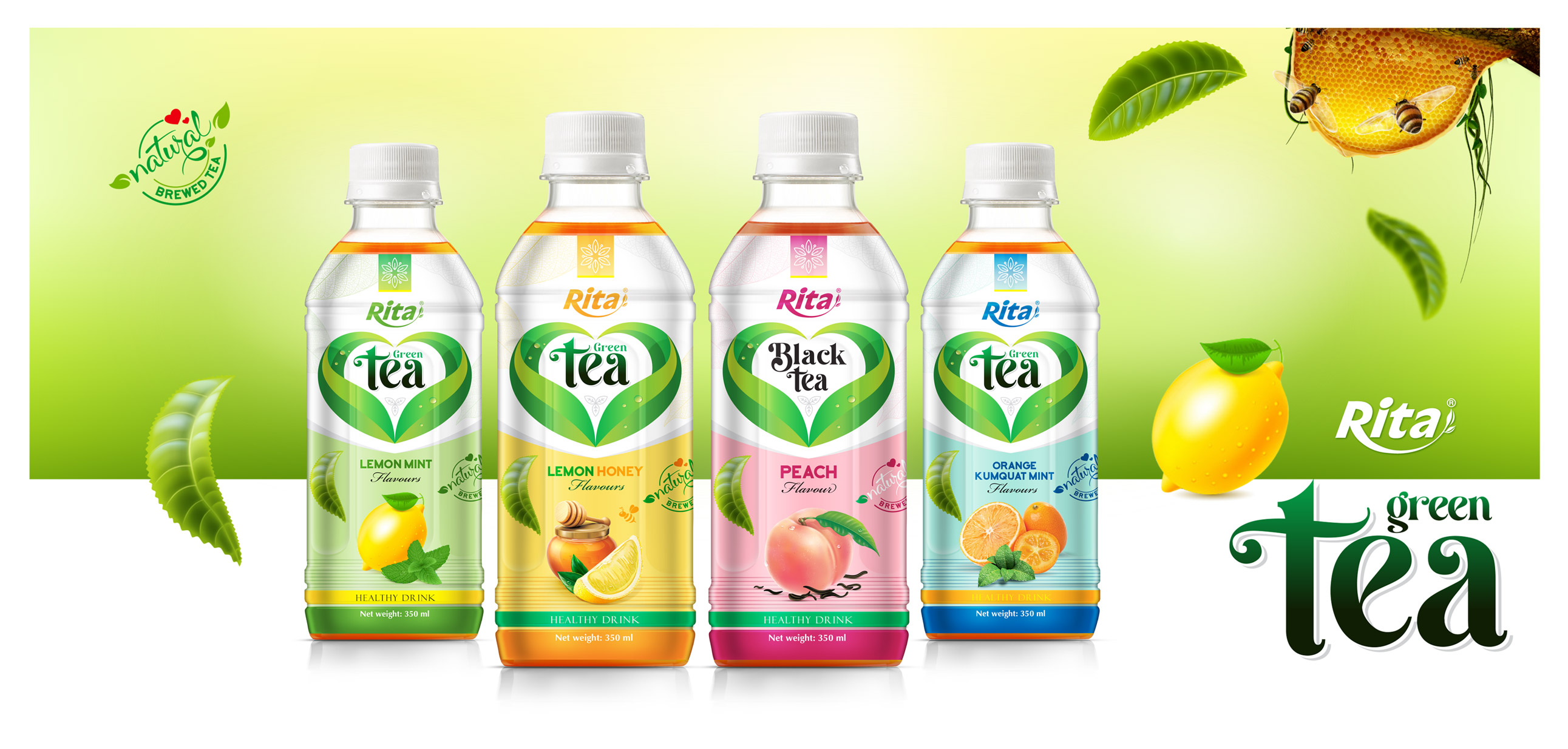 Poster Green Tea 350ml 01