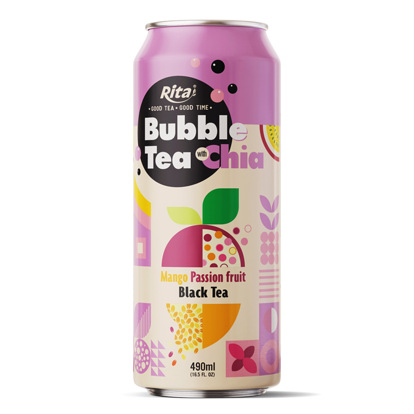 Bubble Tea with Chia Mango 490ml
