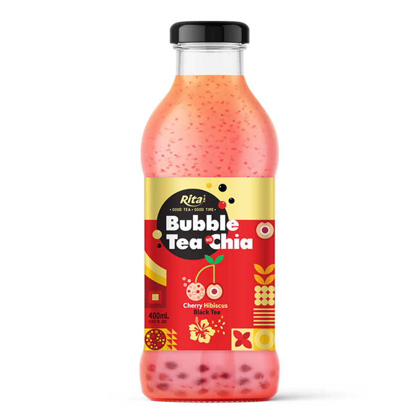 Bubble Tea with Chia Cherry