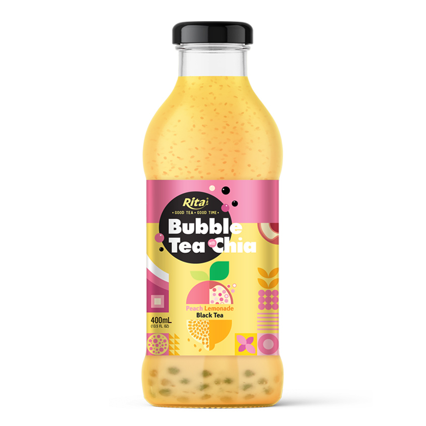 Bubble Tea with Chia Peach
