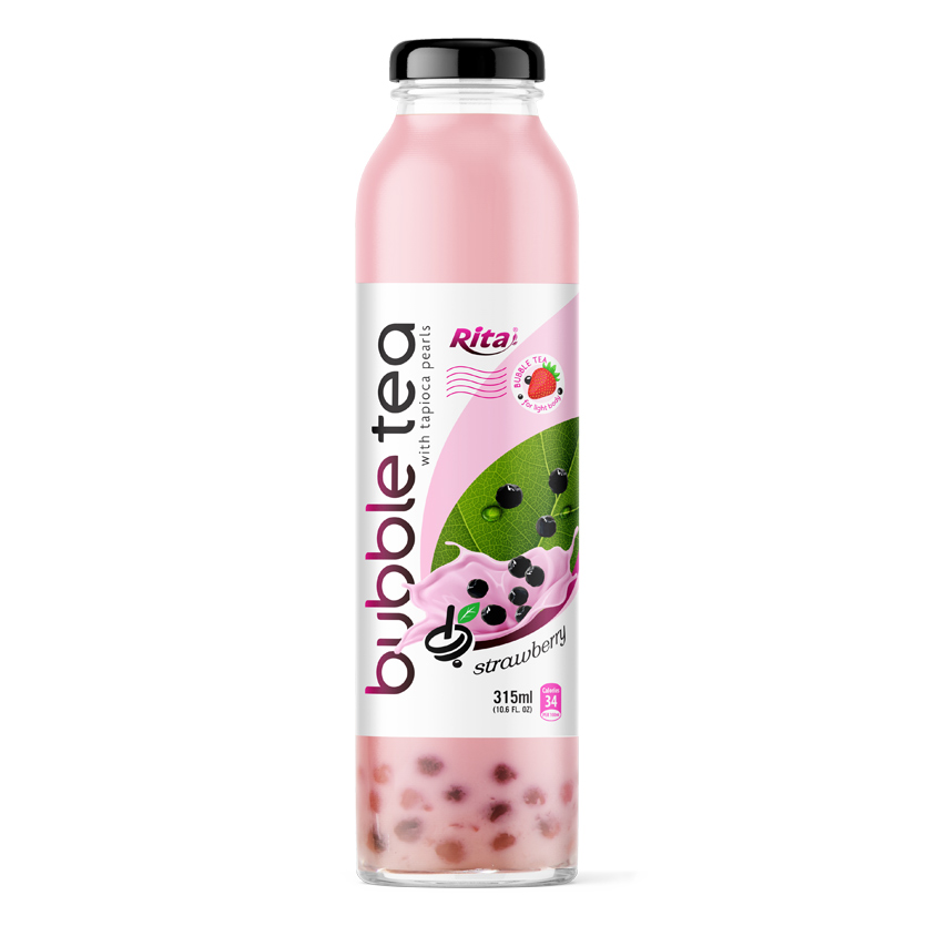 Glass bottle 315ml Bubble Strawberry