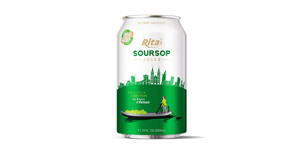 3 Regions Soursop Juice Drink 330ml Short Alu Can