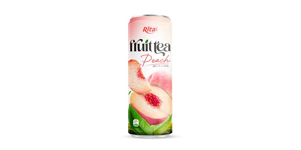 Best Quality 320ml Sleek Can Peach Tea Drink 