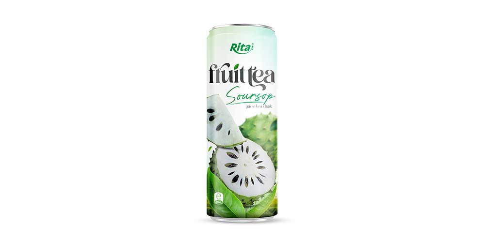 Wholesale 320ml Sleek Can Soursop Tea Drink 