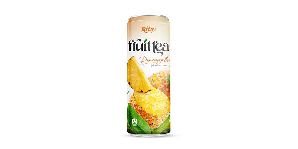 OEM ODM 320ml Sleek Can Pineapple Tea Drink 