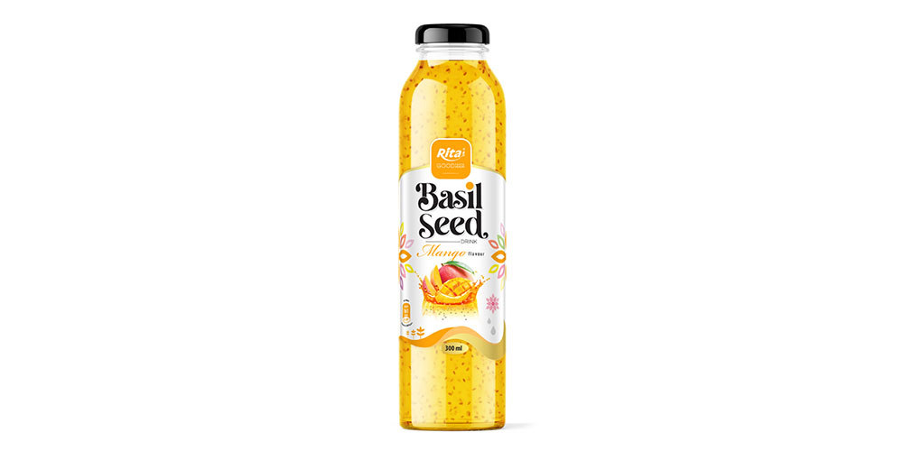Basil Seed With Mango Flavor 300ml Glass Bottle
