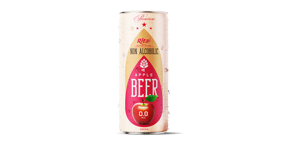 Non Alcoholic Apple Beer 330ml Can Rita Brand