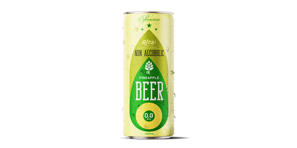 Non Alcoholic Pineapple Beer 330ml Can Rita Brand