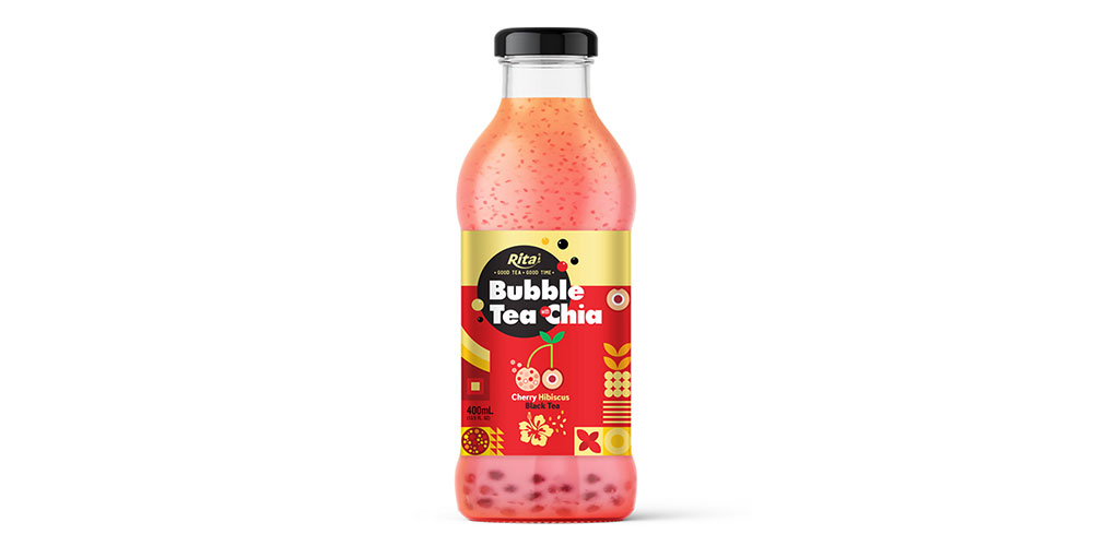 Wholesale Bubble Tea With Chia Seed Cherry Hibiscus 