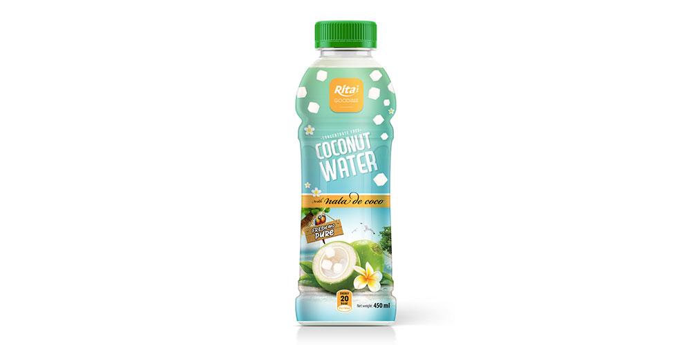 Coconut Water With Nata De Coco 450ml Pet Bottle