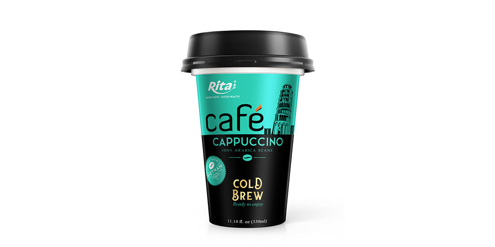 Cappuccino Coffee 330ml PP Cup Cold Drew