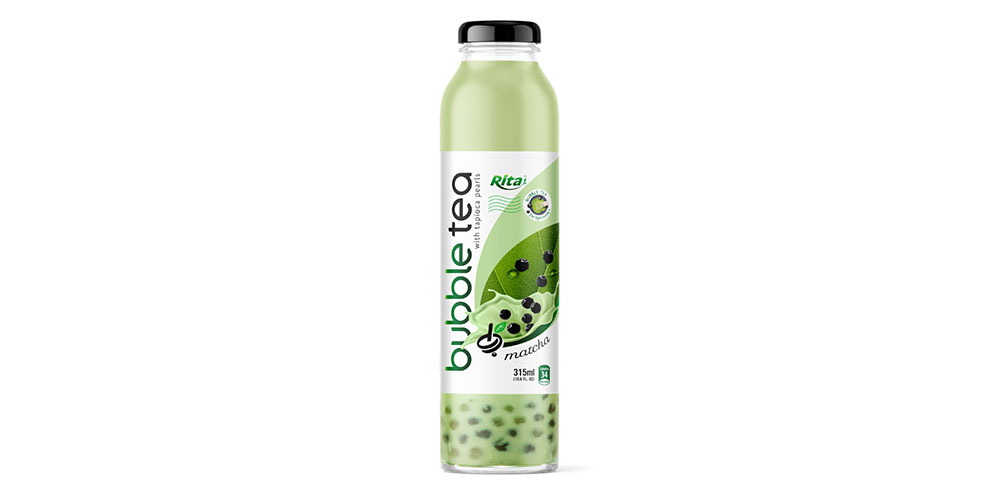 Wholesale Bubble Tea With Tapioca Pearls Matcha Flavor 