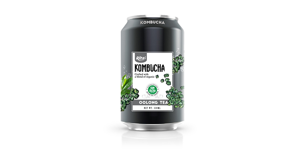 Kombucha Oolong Tea 330ml Can Rita Brand