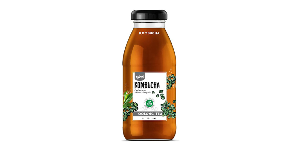 Kombucha Oolong Tea 250ml Glass Bottle Rita Brand