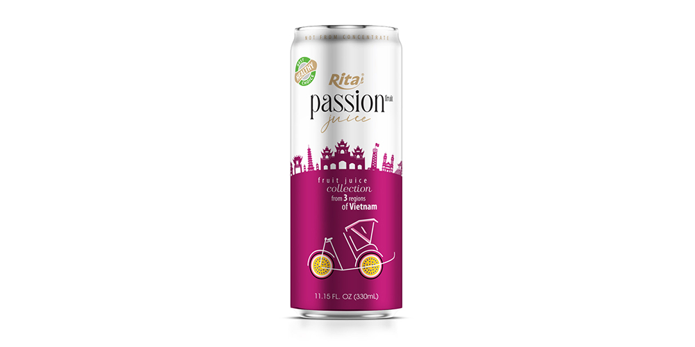 3 Regions Passion Fruit Juice Drink 330ml Alu Can