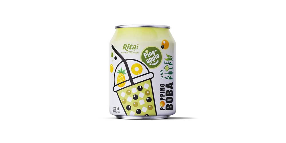 NFC 8.4 fl oz Cans Pineapple Flavor Bubble Tea With Popping Boba