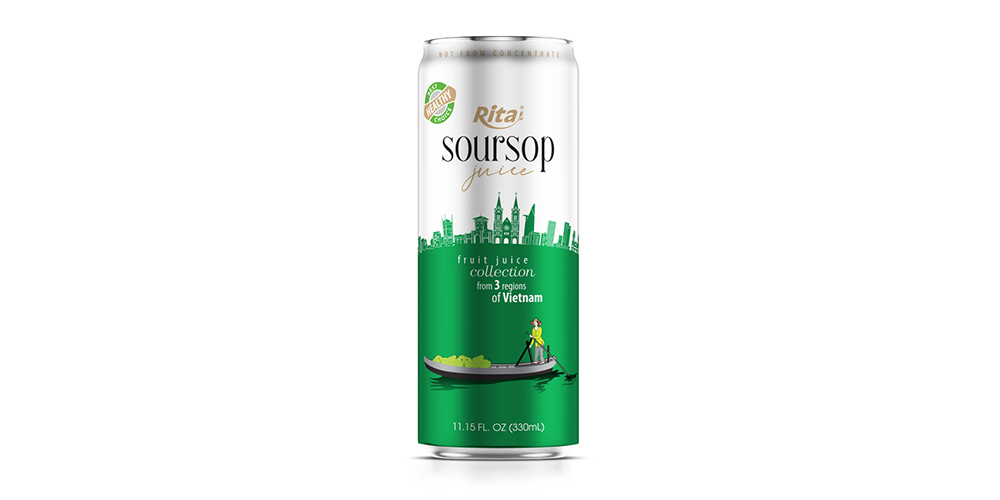 3 Regions Soursop Juice Drink 330ml Alu Can