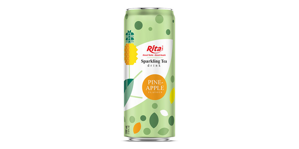 Private Label Sparkling Tea Drink Pineapple Flavor