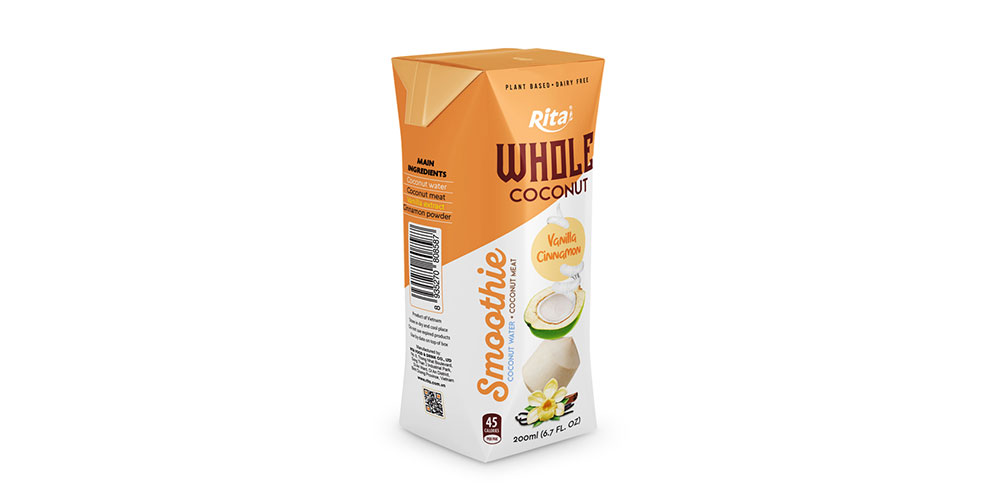 Vanilla Cinnamon Coconut Smoothie 200ml Paper Box Rita Brand