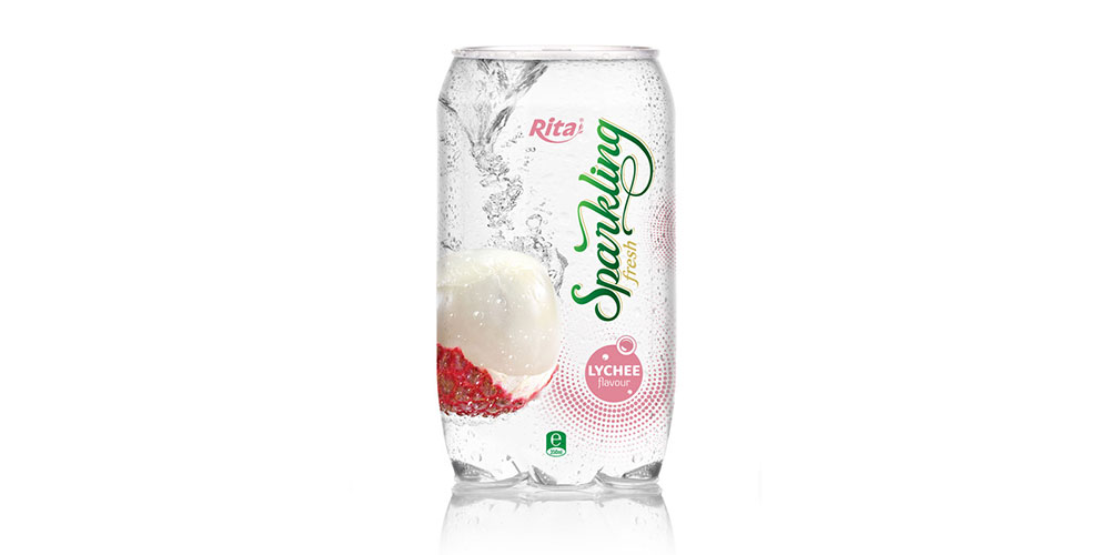 OEM Beverage Lychee Flavor Sparkling Water 350ml Can Rita Brand